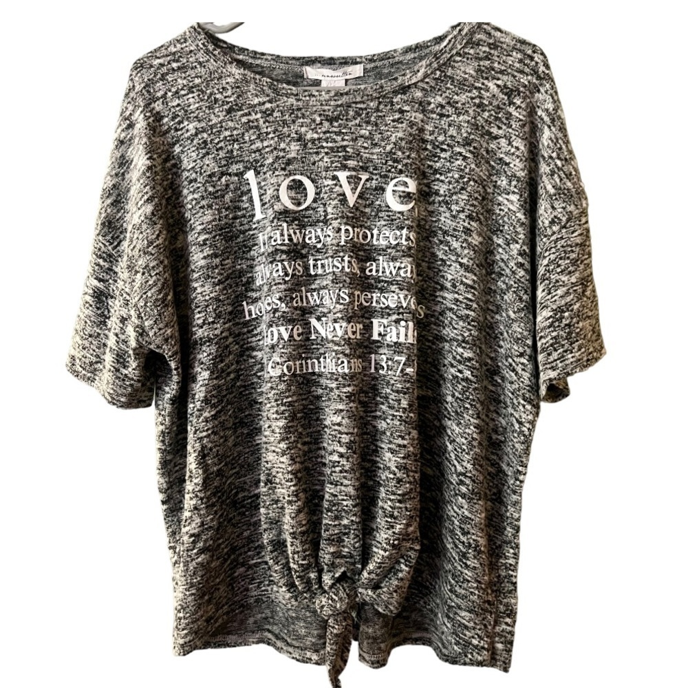 Front Tie Graphic T Shirt